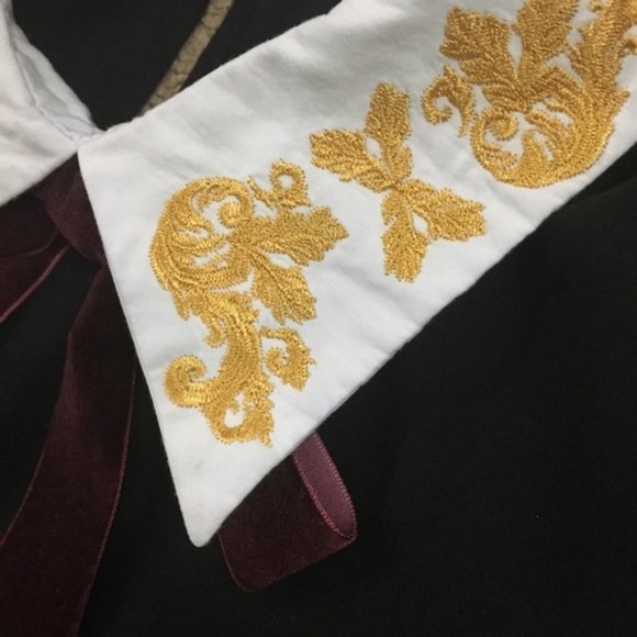 ZARA Black White Collar Pussy Bow Smock Mini Dress - Picture 9 of 14